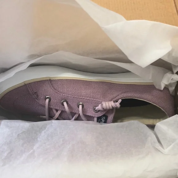 Sperry Crest Hemp Lavender Shoes - Picture 2 of 7
